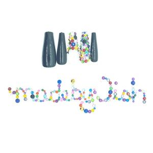 Jewelry Box Black Pink Ballerina Press On Nails